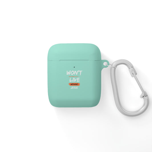 Won't Live Without Jesus Christian Airpod / Airpods Pro Case cover Printify