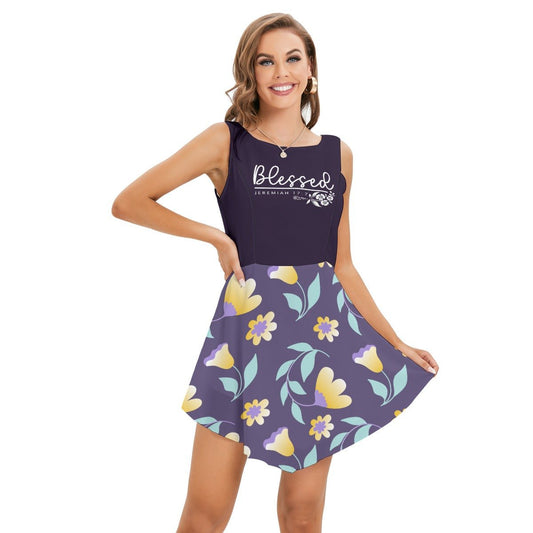 Blessed Christian Women's Casual Tank Top Dress - ClaimedbyGodDesigns