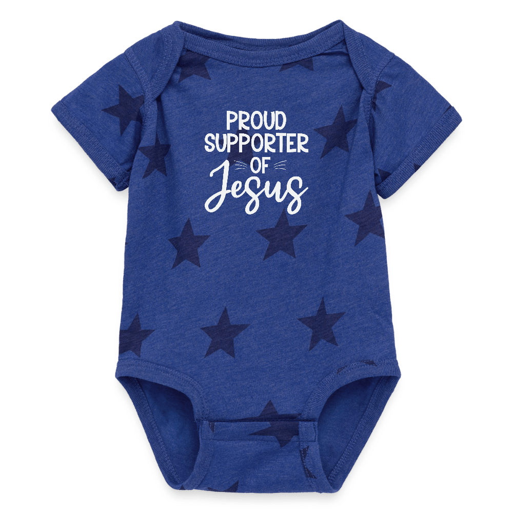 Proud Supporter Christian Baby Jumpsuit (short-sleeve) - ClaimedbyGodDesigns
