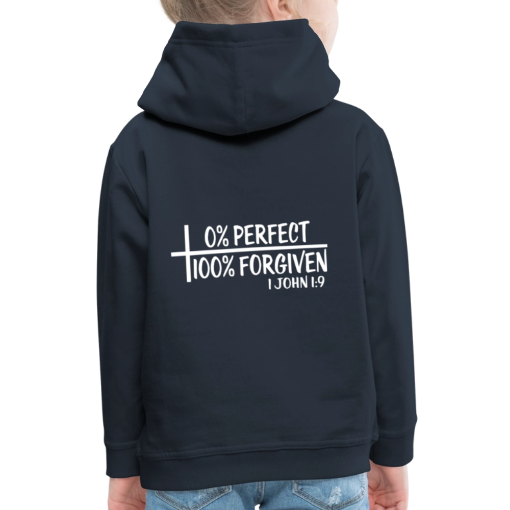 Forgiven Youth Christian Premium Hooded Sweatshirt - navy