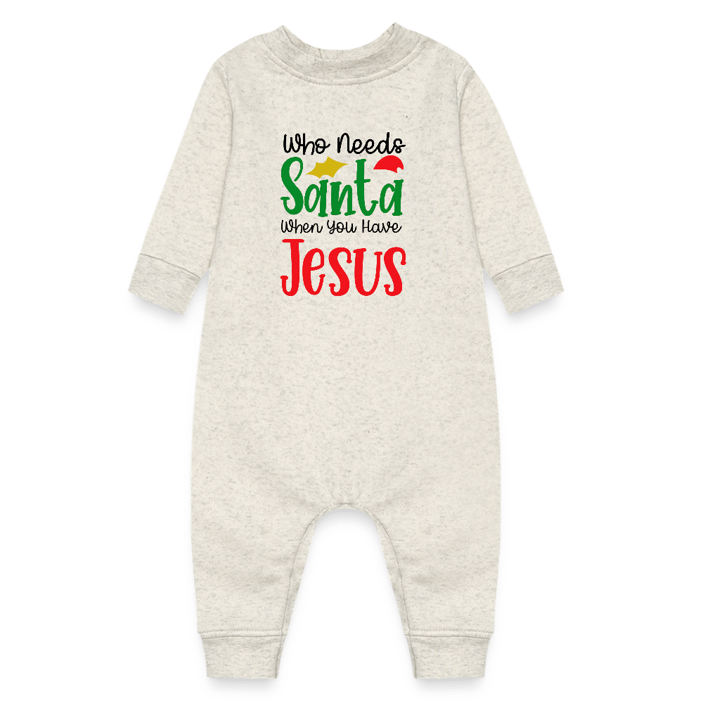 Who Needs Santa Christian Christmas Baby Jumpsuit - ClaimedbyGodDesigns