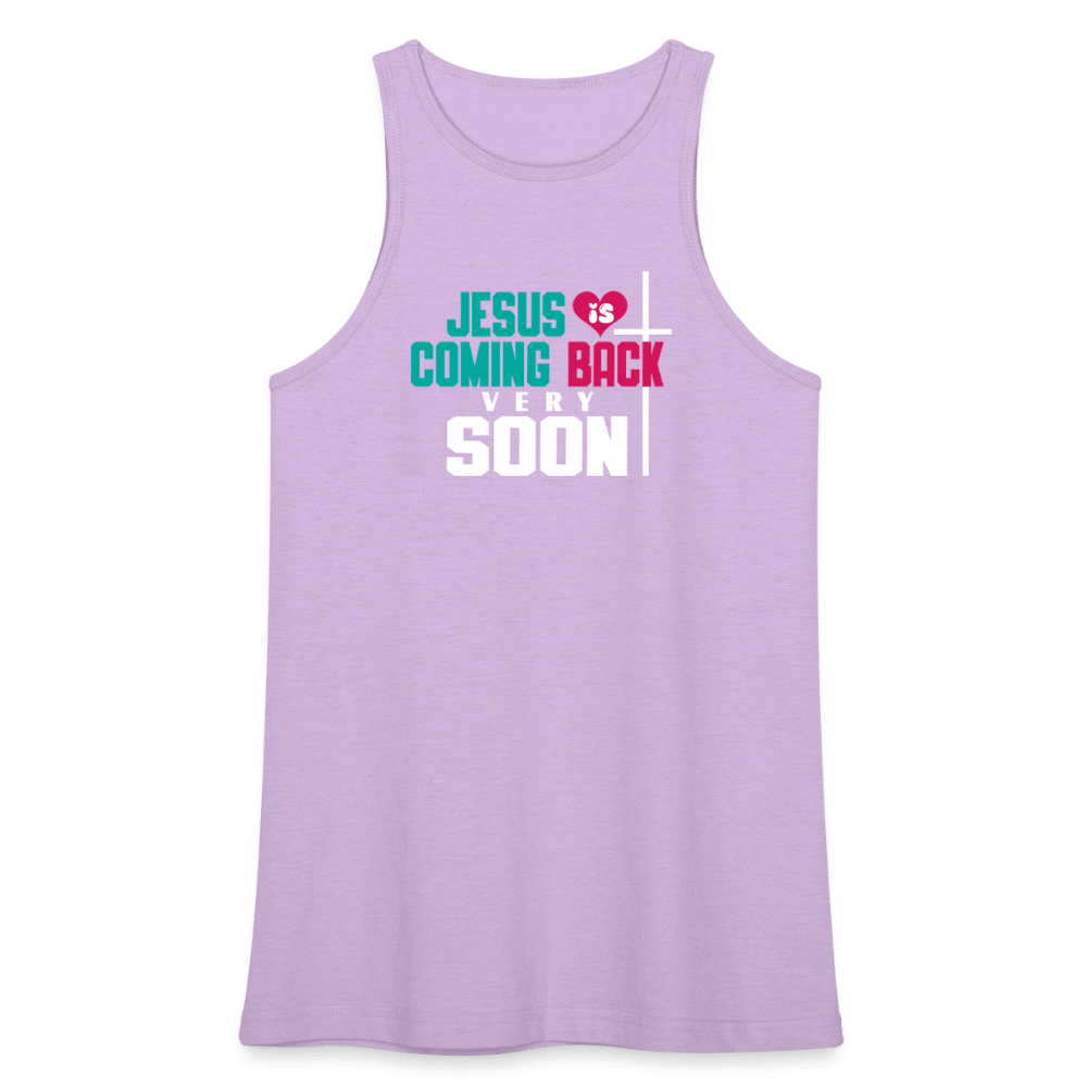 He Is Coming Back Soon Women’s Christian Racerneck Tank-top - ClaimedbyGodDesigns