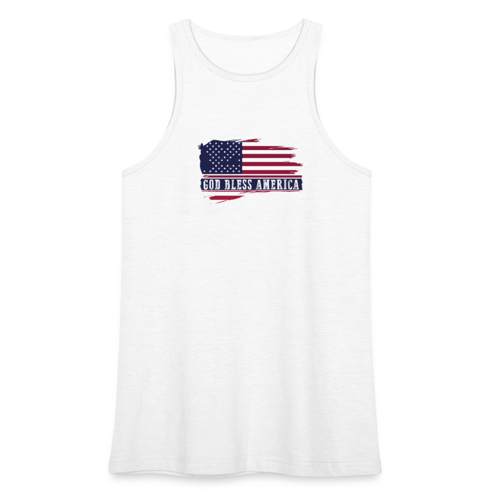 Bless America Women’s Christian Racerneck Tank-top - white