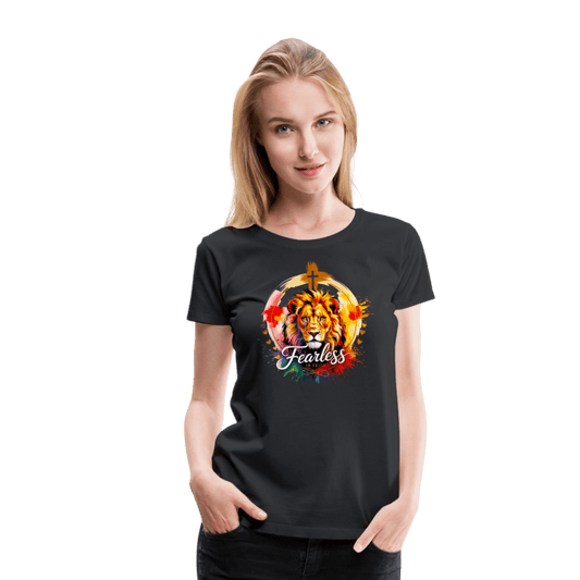 Fearless in Faith Christian Women’s Premium T-Shirt - ClaimedbyGodDesigns