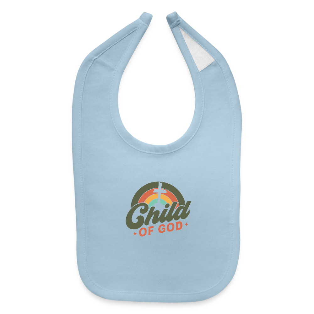 His Child Christian Baby Bib - light blue