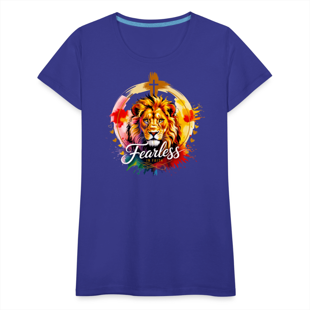 Fearless in Faith Christian Women’s Premium T-Shirt - ClaimedbyGodDesigns