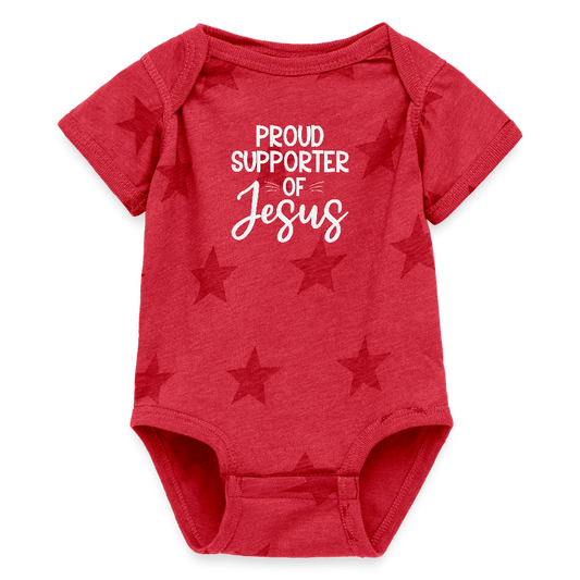 Proud Supporter Christian Baby Jumpsuit (short-sleeve) - ClaimedbyGodDesigns