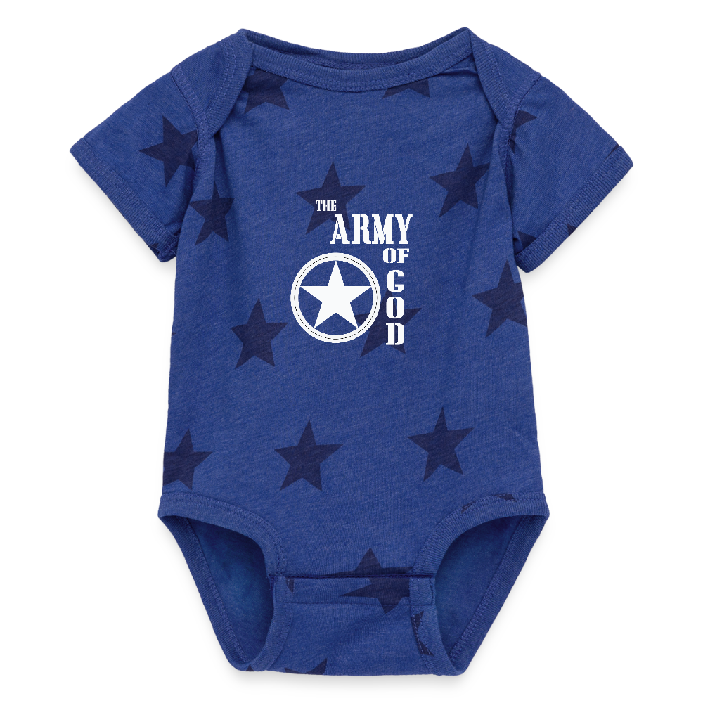 The Army Christian Baby Onesie (short-sleeve) - royal star