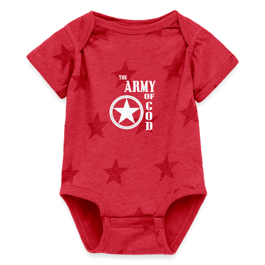 His Army Christian Baby Jumpsuit (short-sleeve) - ClaimedbyGodDesigns