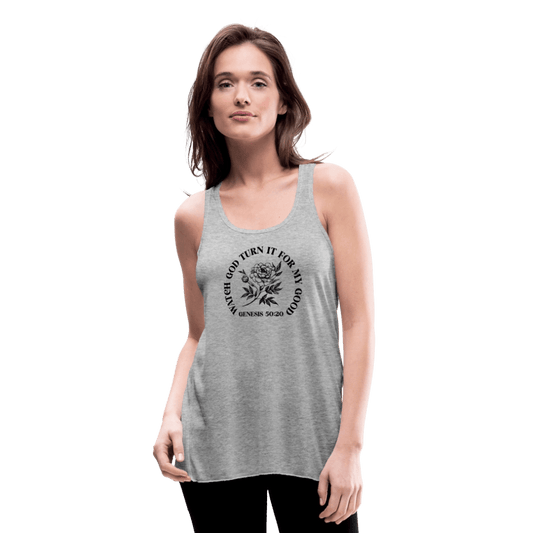 Watch Him Turn It Women's Christian Flowy Tank Top - ClaimedbyGodDesigns