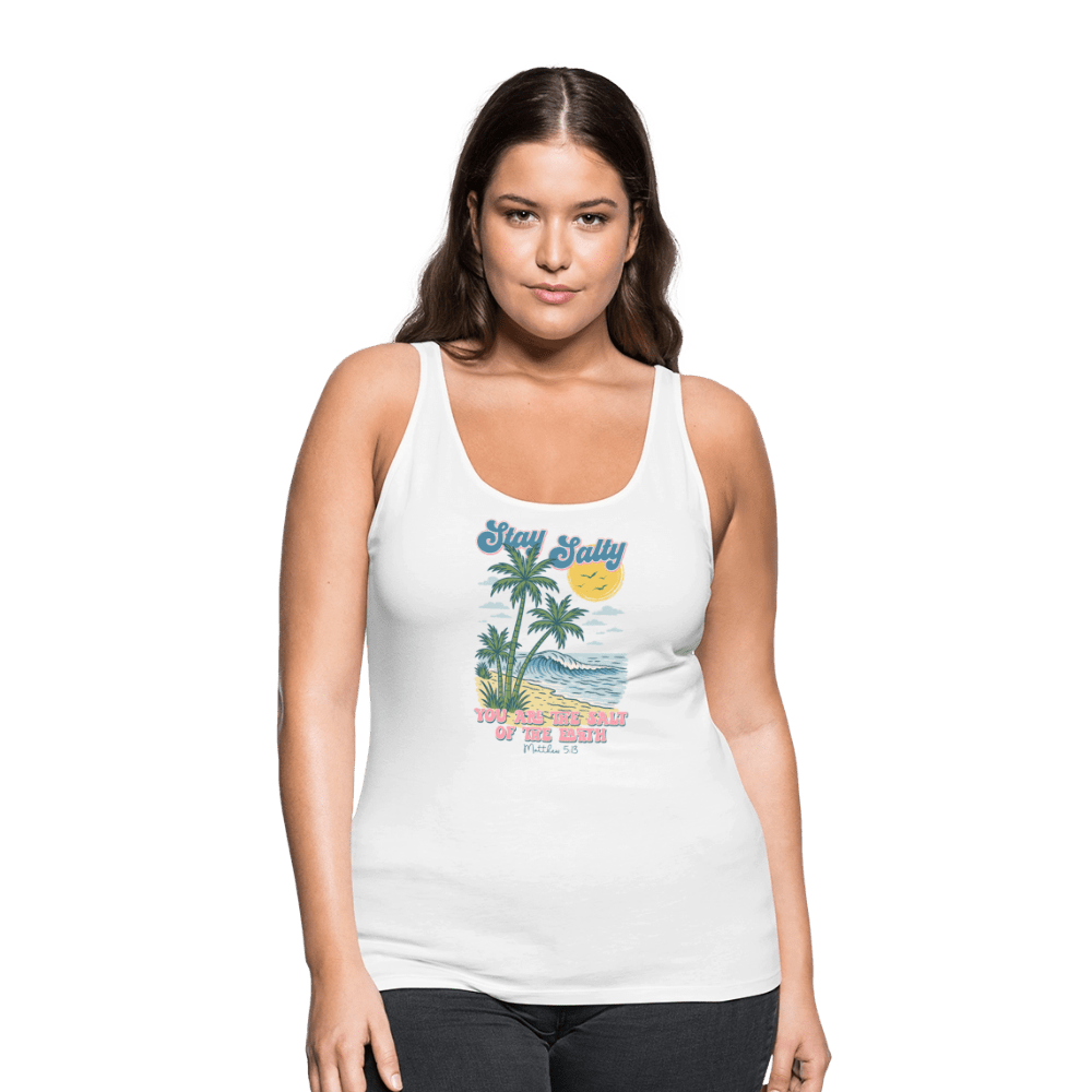 Stay Salty Women’s Christian Premium Tank Top - ClaimedbyGodDesigns