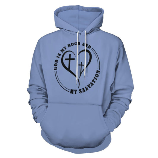 He Is My Rock And My Salvation Women's Christian Pullover Hooded Sweatshirt