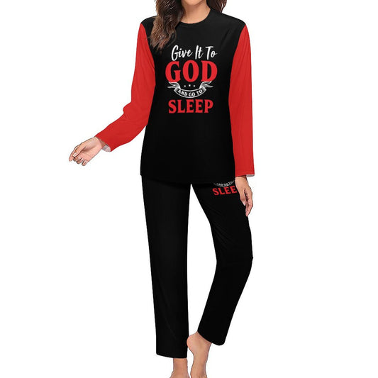 Give It To God And Go To Sleep Women's Christian Pajama Set SALE-Personal Design