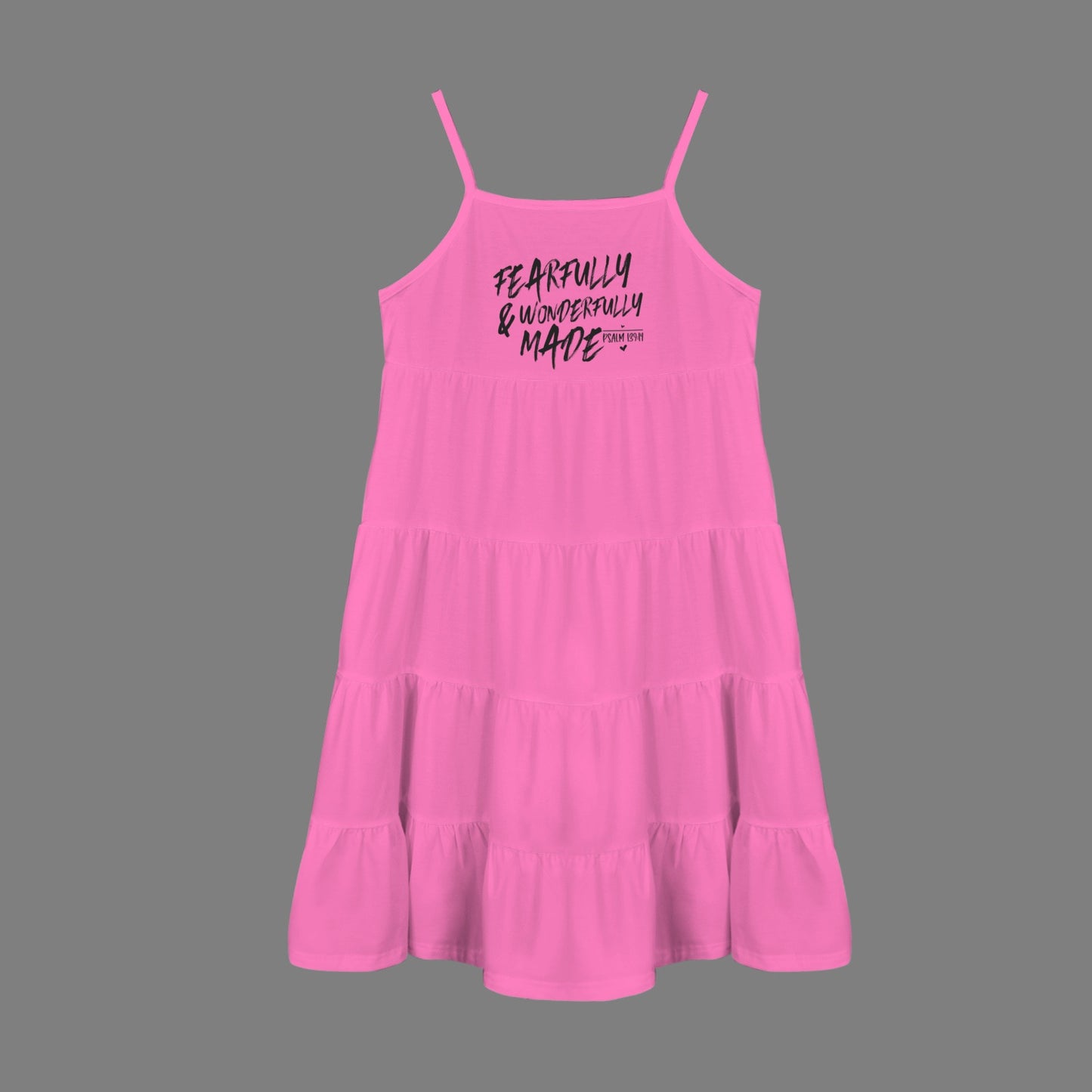 Youth Girls' Christian Casual Dress |Fearfully And Wonderfully Made Design