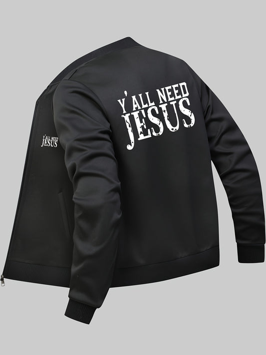 Y'ALL NEED JESUS Men's Christian Jacket claimedbygoddesigns