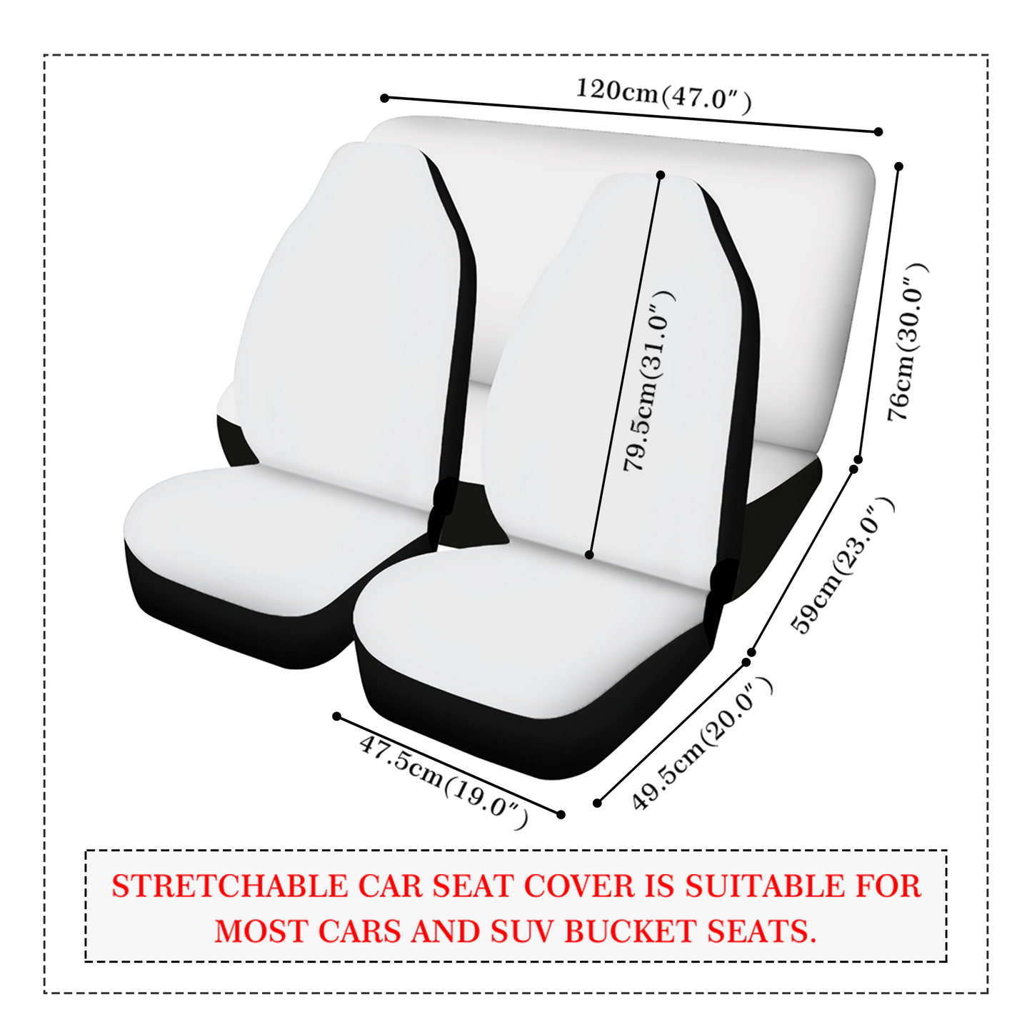 When All Else Fails He Doesnt Christian Lightweight Car Seat Cover Set (set of 4)