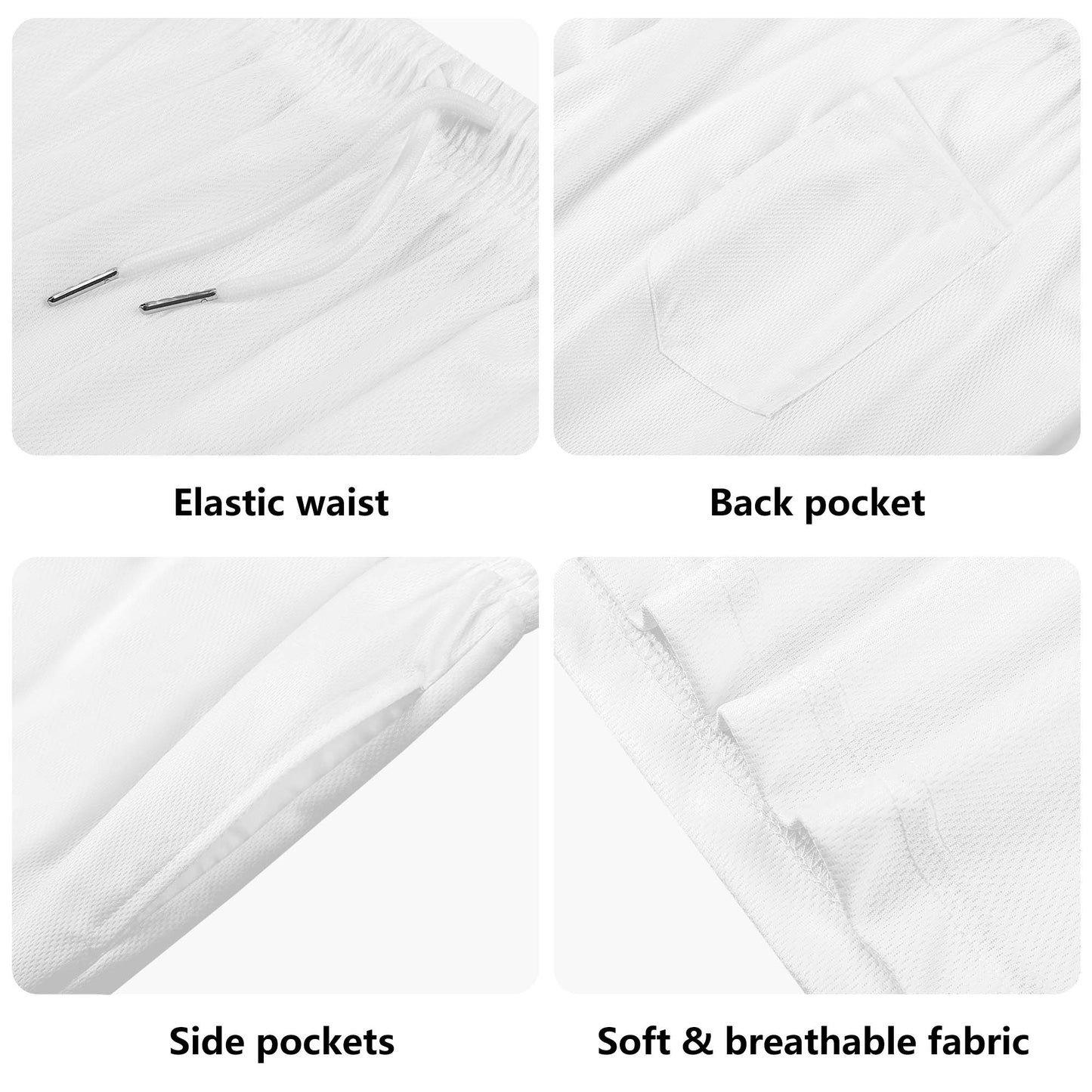 He Did It Youth Christian Lightweight Beach Shorts(white)