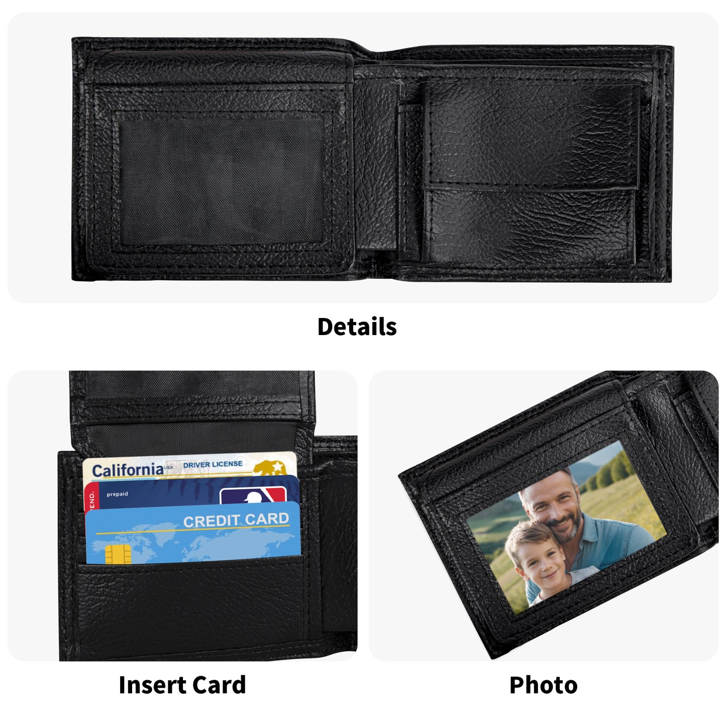 He Gave Me The Victory Mens Minimalist PU Leather Christian Wallet