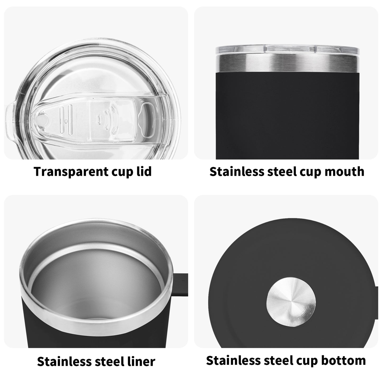 Only He Can 14oz Stainless Steel Christian Coffee Mug Cup with Lid and Handle