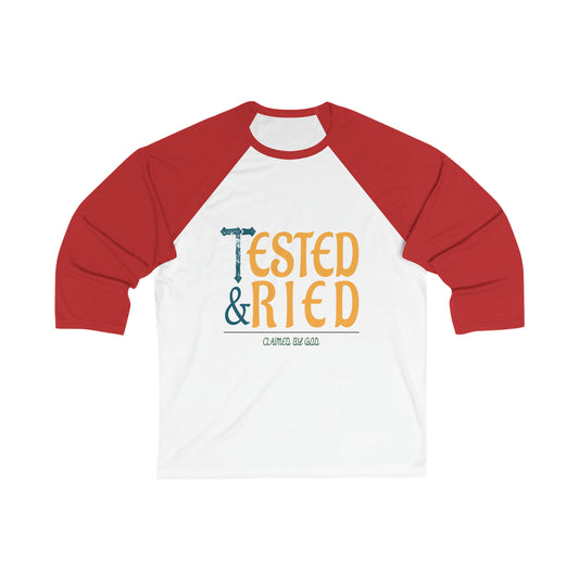 Tested & Tried Unisex 3/4 Sleeve Baseball Tee
