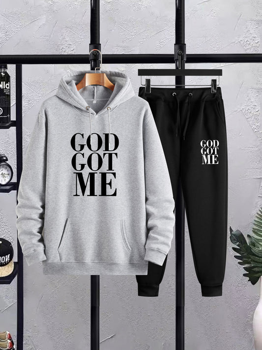 God Got Me Plus Size Men's Christian Casual Outfit claimedbygoddesigns