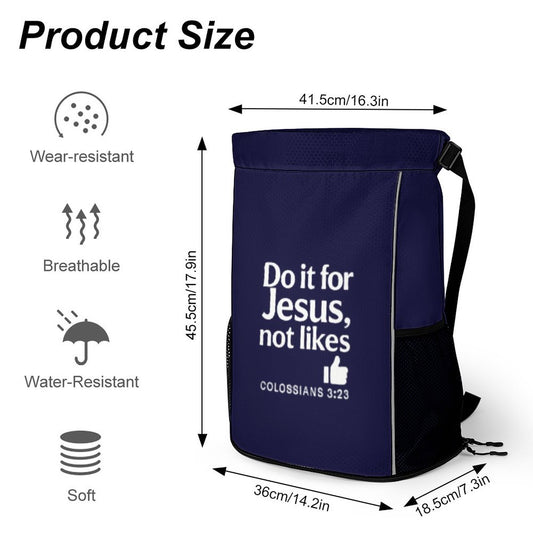 Do It For Him Waffle Cloth Sports Drawstring Bag - ClaimedbyGodDesigns