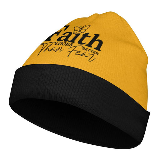 Faith Looks Better Than Fear Christian Children's Knit Beanie