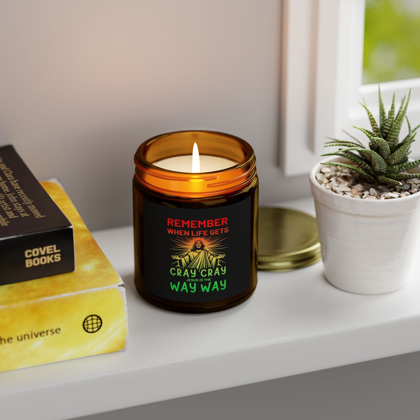 Remember When Life Gets Cray Cray He Is The Way Way Christian Scented Candle (4oz, 9oz)