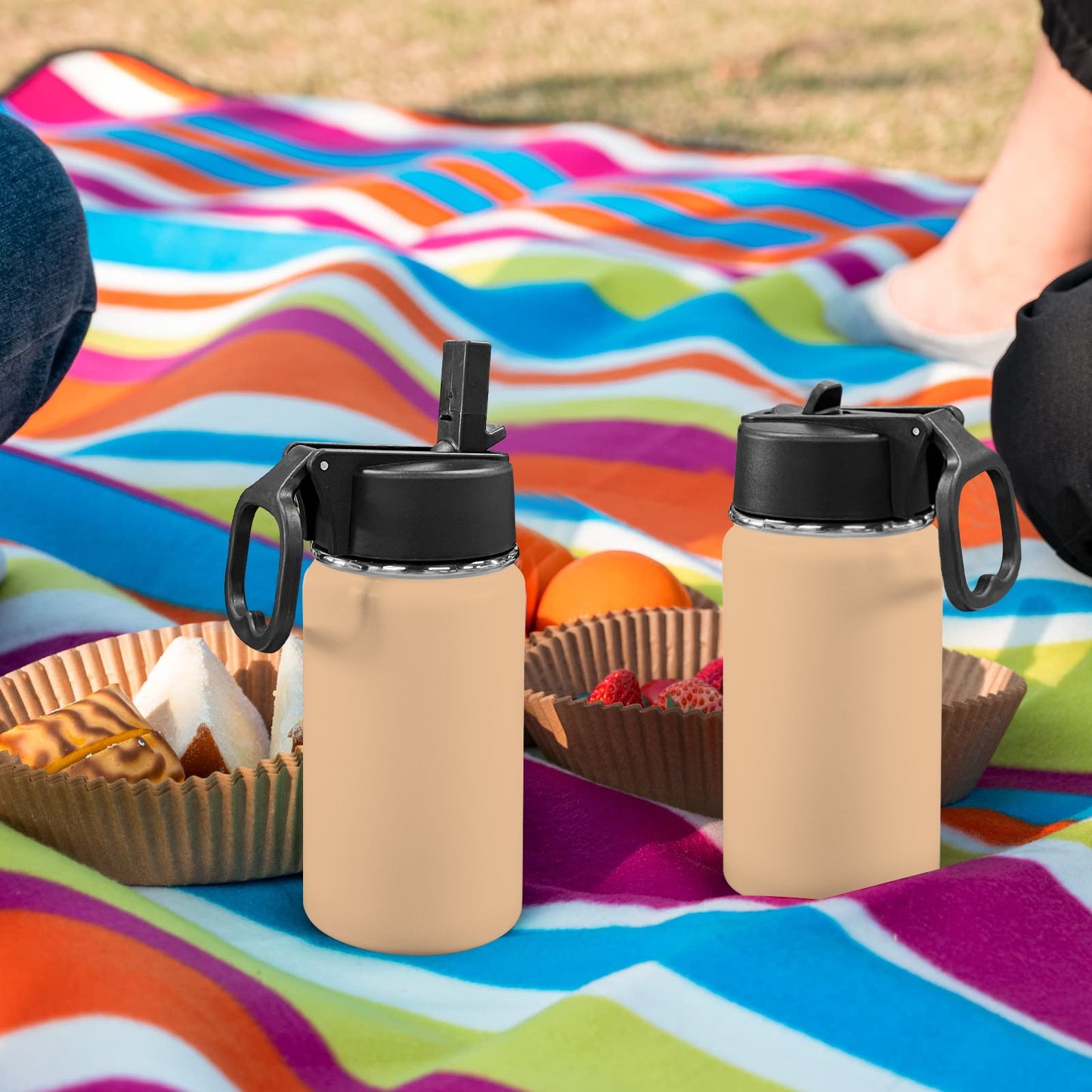 Berry Blessed Christian Kids Water Bottle with Straw Lid (12 oz)