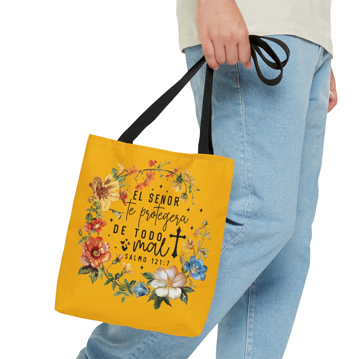 EL SENOR TE PROTEGERA DE TODO MAL Christian SPANISH Tote Bag Printify