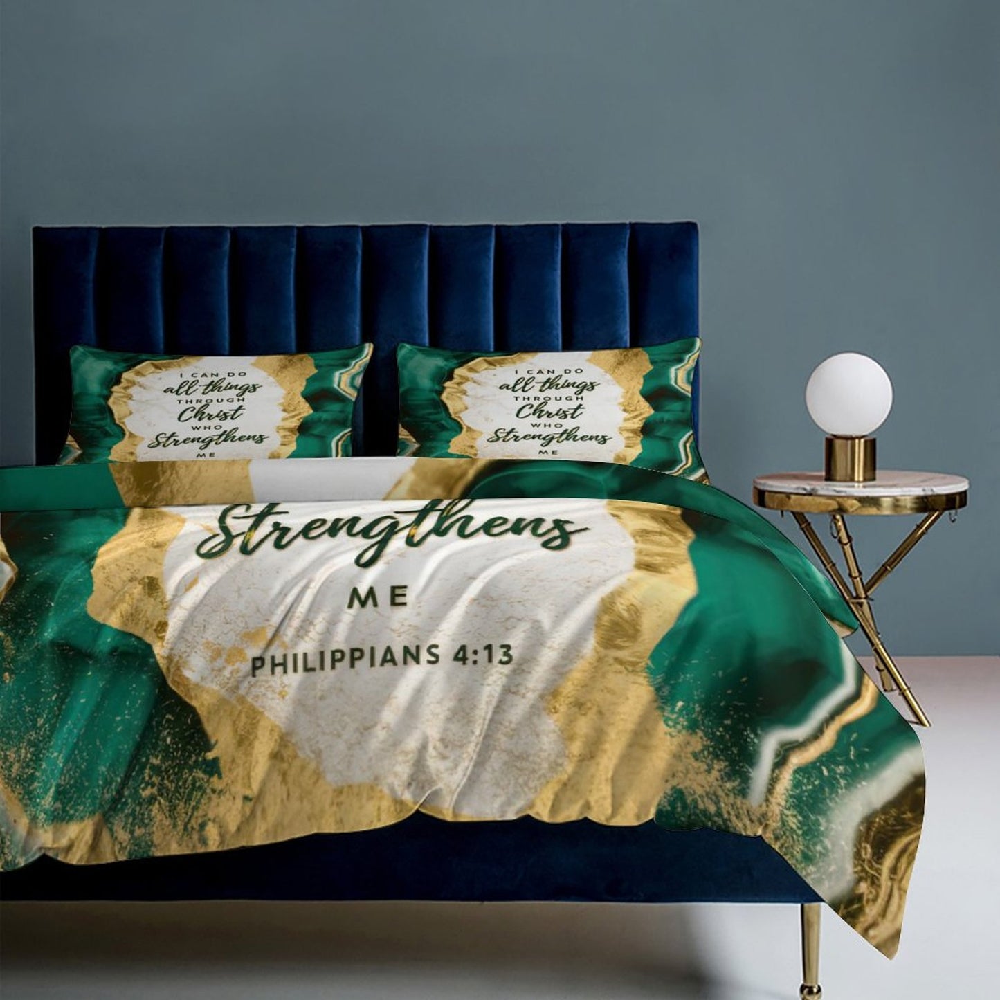 I Can Do All Things Through Christ Christian 3-Piece Comforter Bedding Set-86"×70"/ 218×177cm SALE-Personal Design
