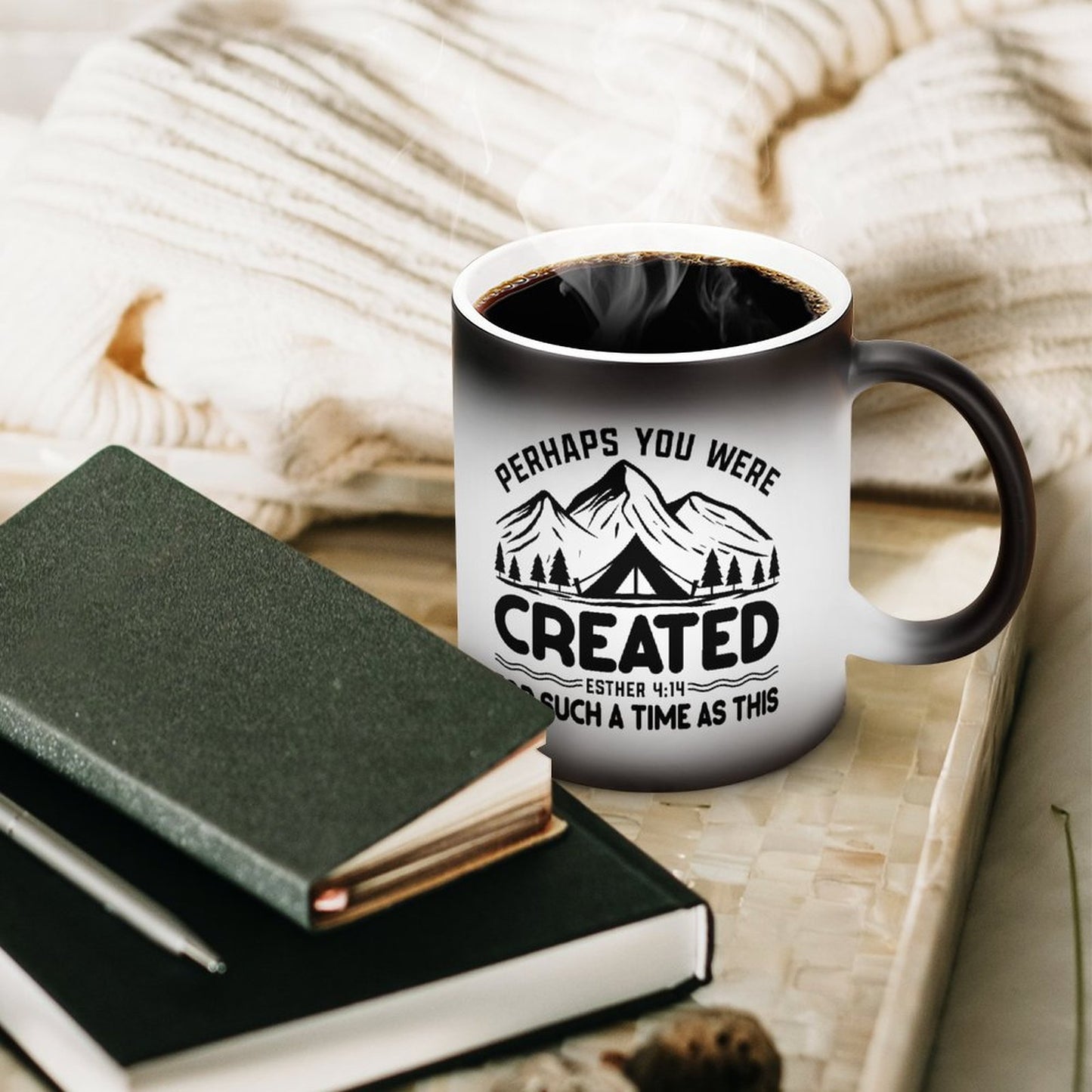 Perhaps You Were Created For Such A Time As This Christian Color Changing Mug (Dual-sided)