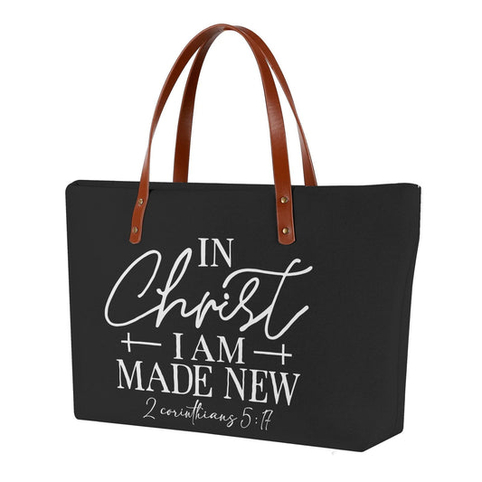 2 Corinthians 5:17 In Christ I Am Made New Christian Womens Comfort Tote Bag - ClaimedbyGodDesigns