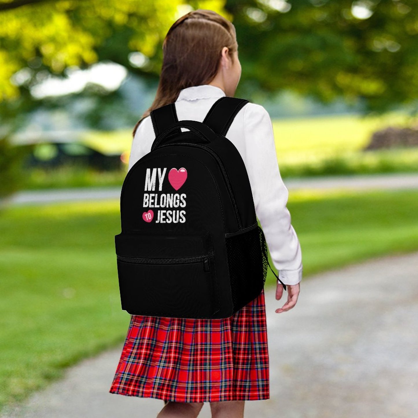 My Heart Belongs To Him Christian Children's School Backpack