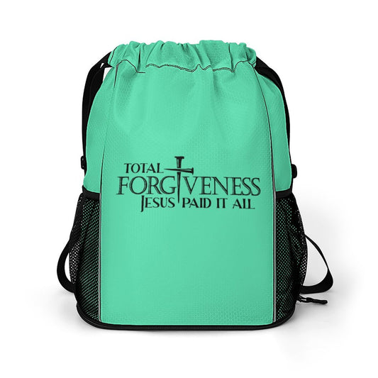 Total Forgiveness Jesus Paid It All Christian Waffle Cloth Drawstring Bag SALE-Personal Design
