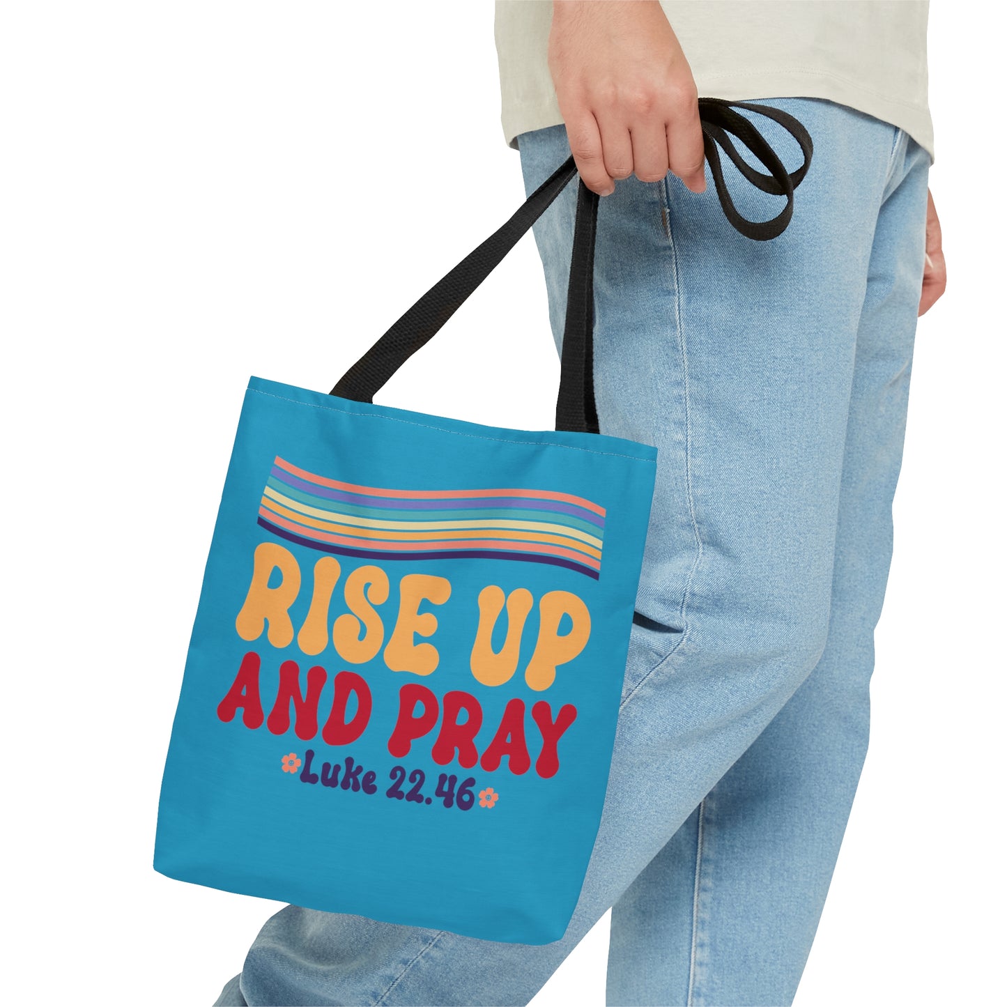 Rise Up And Pray Christian Tote Bag
