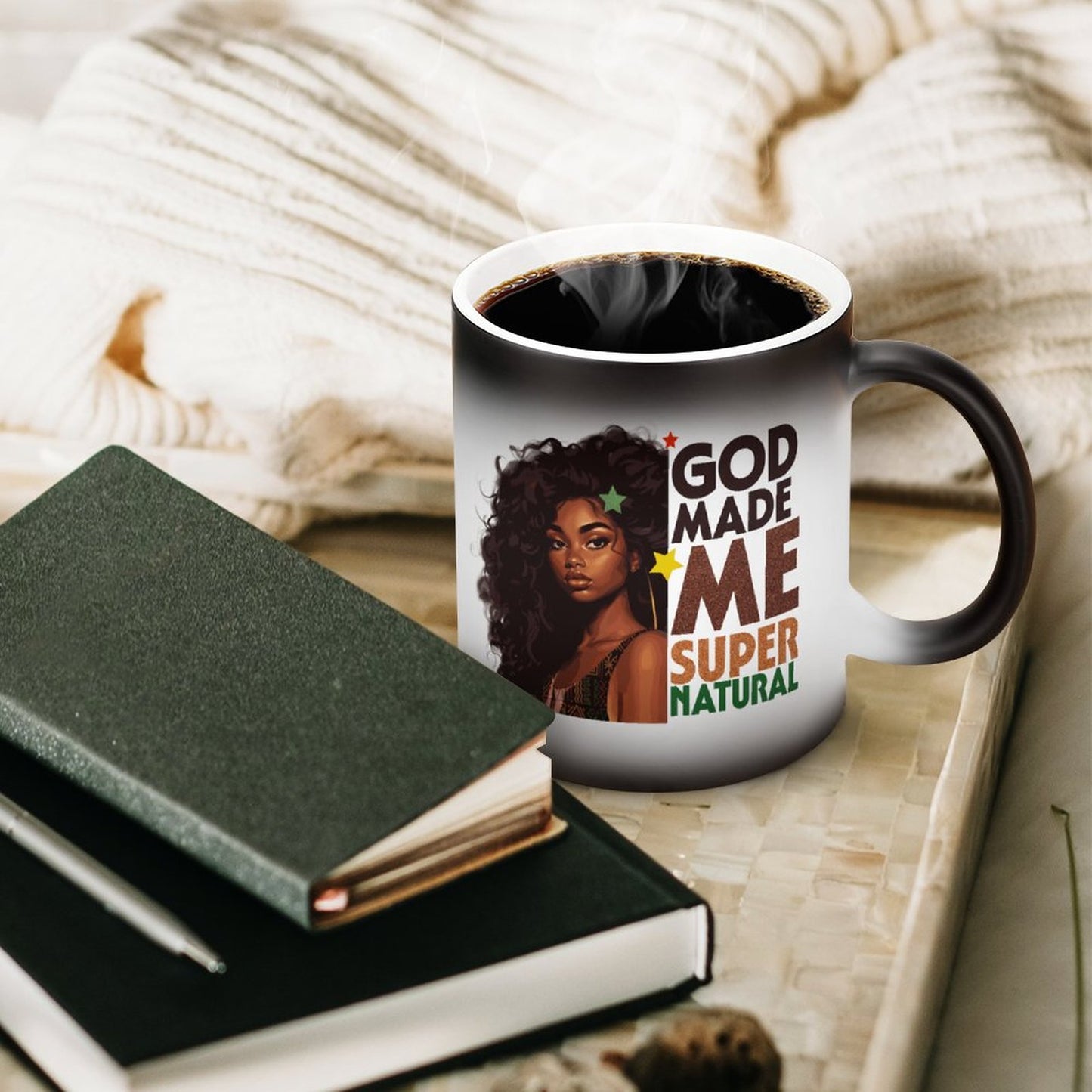 Made Me Super Natural Christian Color Changing Mug (Dual-sided)