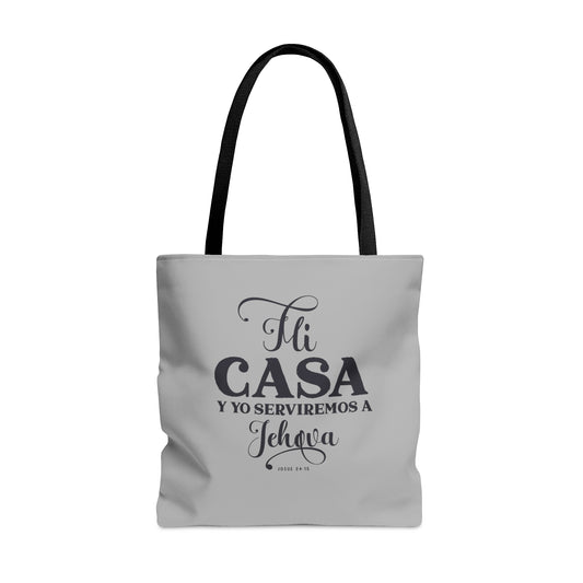 MI CASA Y YO SERVIREMOS A JEHOVA Christian SPANISH Tote Bag Printify