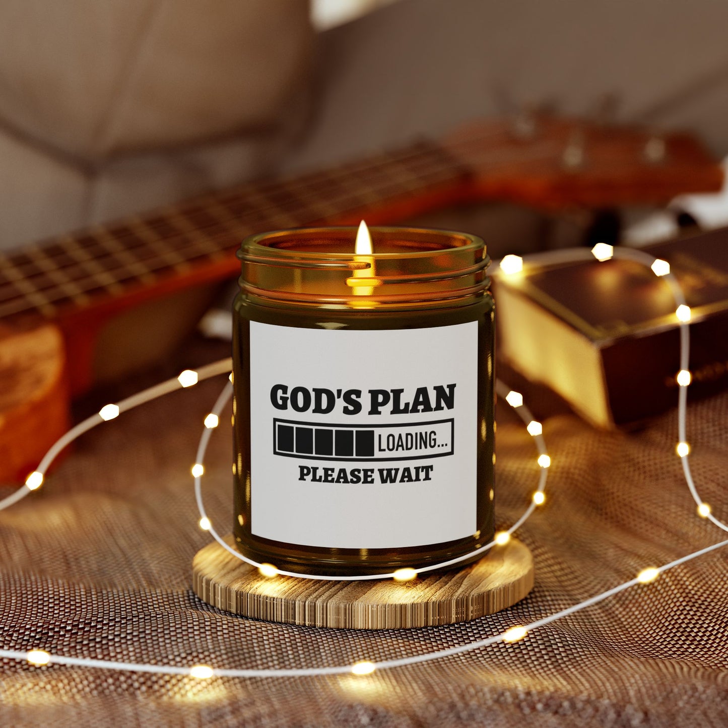 His Plan Loading Please Wait Christian Scented Candle (4oz, 9oz)