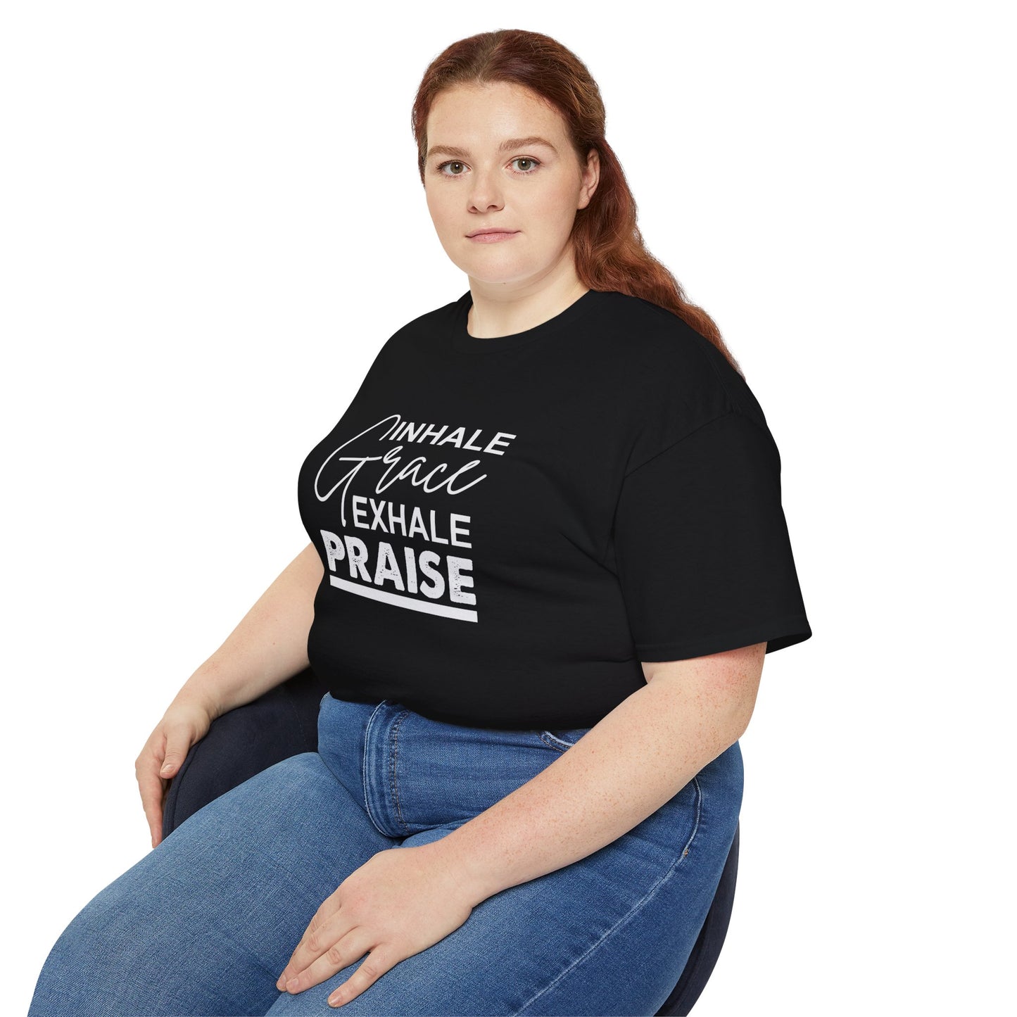Inhale Grace Exhale Praise Unisex Christian Ultra Cotton Tee Printify