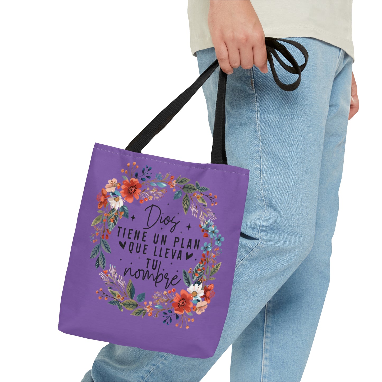 DIOS TIENE UN PLAN QUE LLEVA TU NOMBRE Christian SPANISH Tote Bag Printify