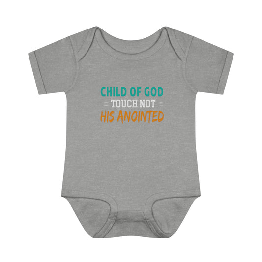Child Of God Touch Not His Anointed Christian Baby Onesie Printify
