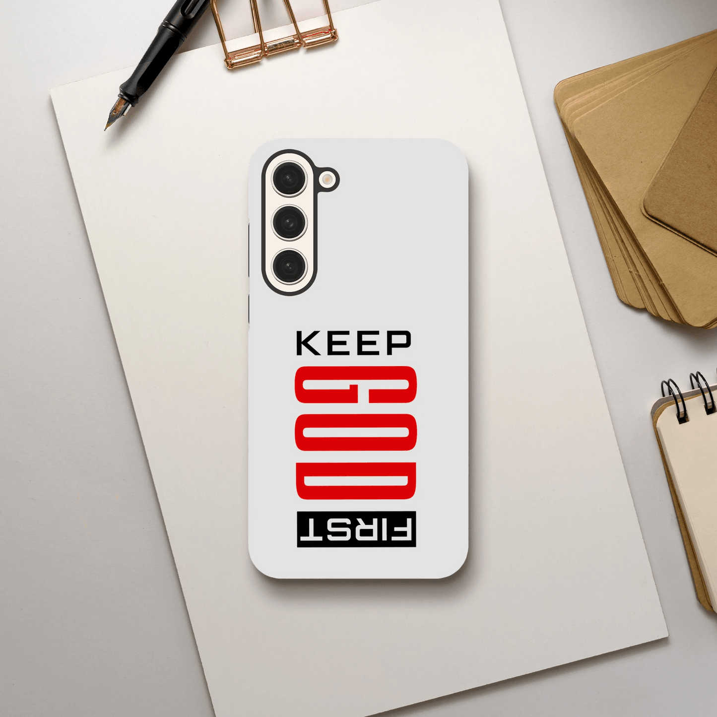 Keep Him First Christian Tough Phone Case For Samsung Galaxy - ClaimedbyGodDesigns