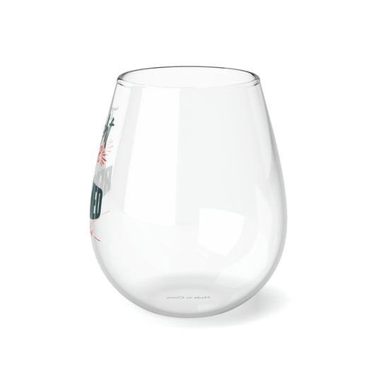 Fought For & Redeemed Stemless Wine Glass 11.75oz