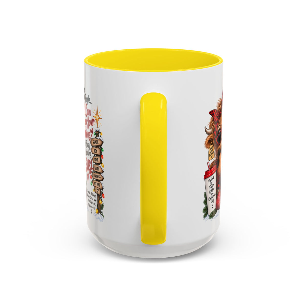 Dear Negative People… I’m Busy Celebrating Jesus! Christmas Cow Mug