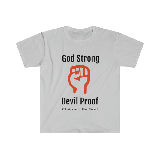 strong devil proof Unisex T-Shirt - ClaimedbyGodDesigns