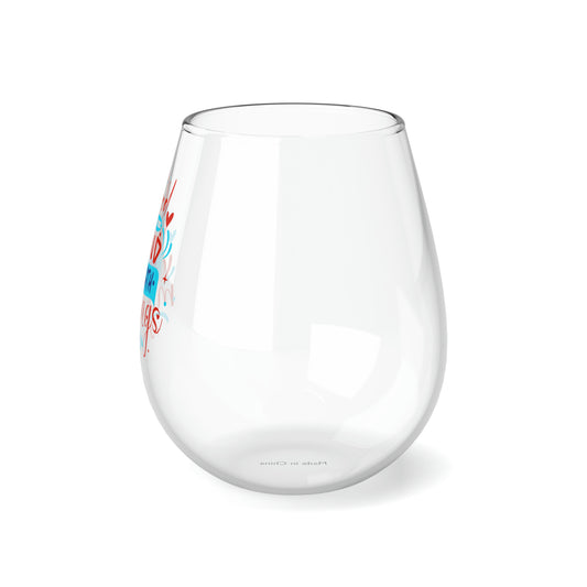 God Is The Wind Beneath My Wings Stemless Wine Glass 11.75oz
