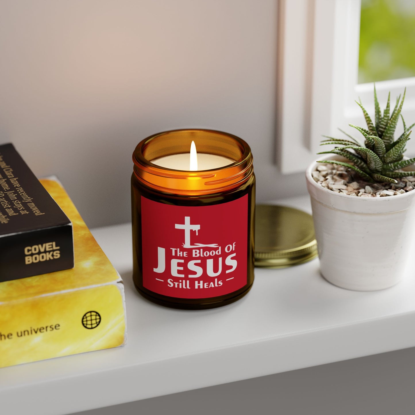His Blood Still Heals Christian Scented Candle (4oz, 9oz)
