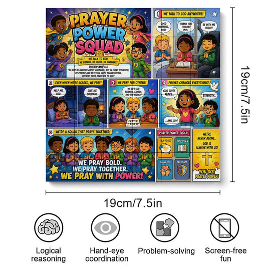 Prayer Power Squad – Building Block Puzzle Ornament - ClaimedbyGodDesigns