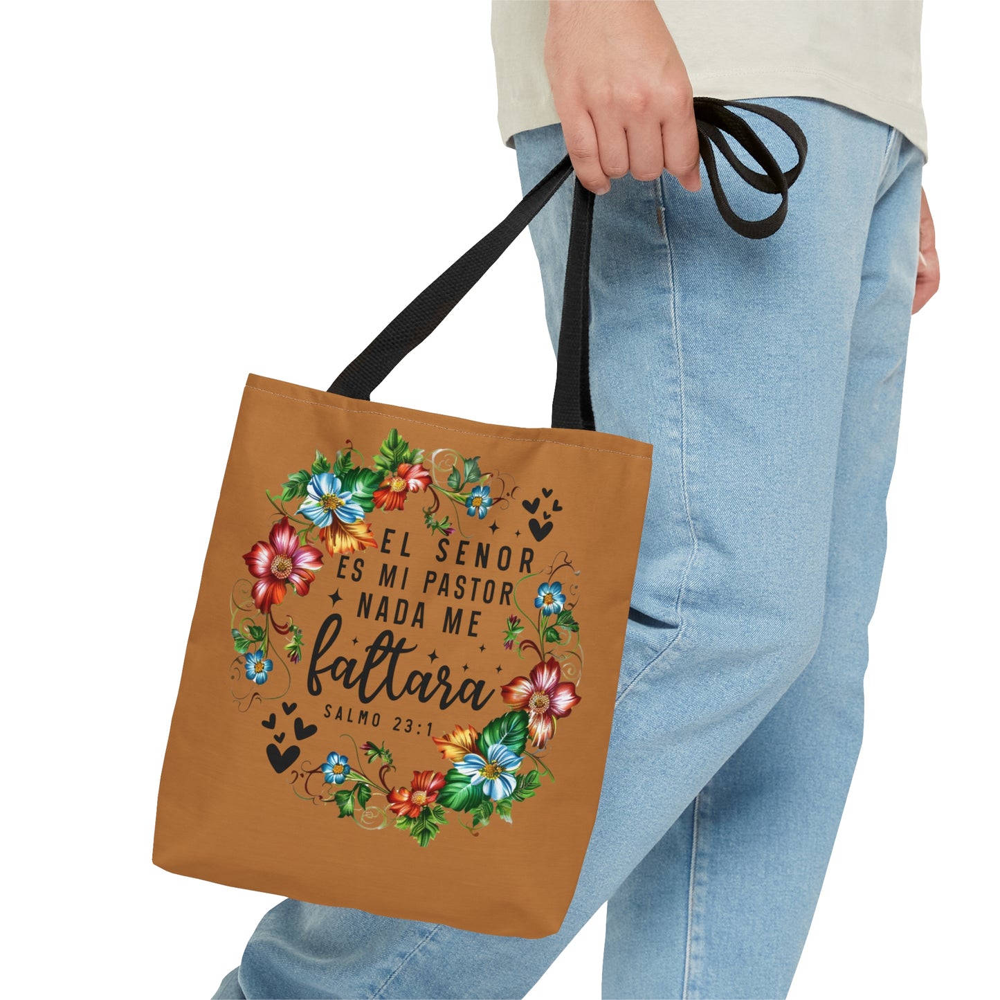EL SENOR ES MI PASTOR NADA ME FALTARA Christian SPANISH Tote Bag Printify